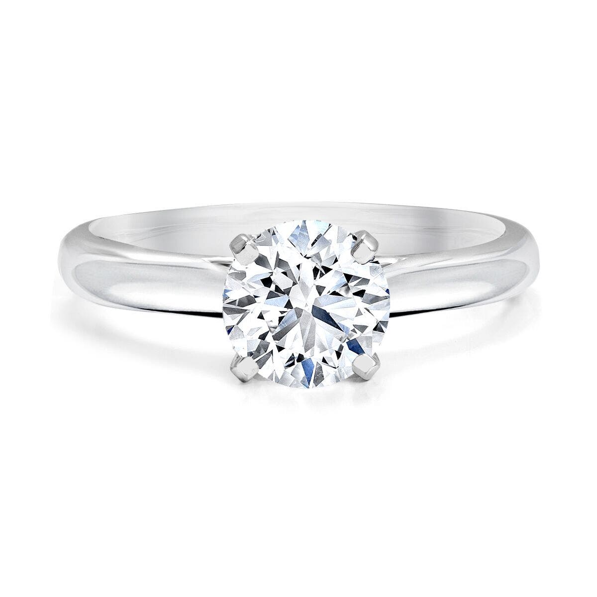 Forevermark Black Label 1 ct. tw Round Solitaire Diamond Ring in 18K White Gold - FMR00102/100BLRB