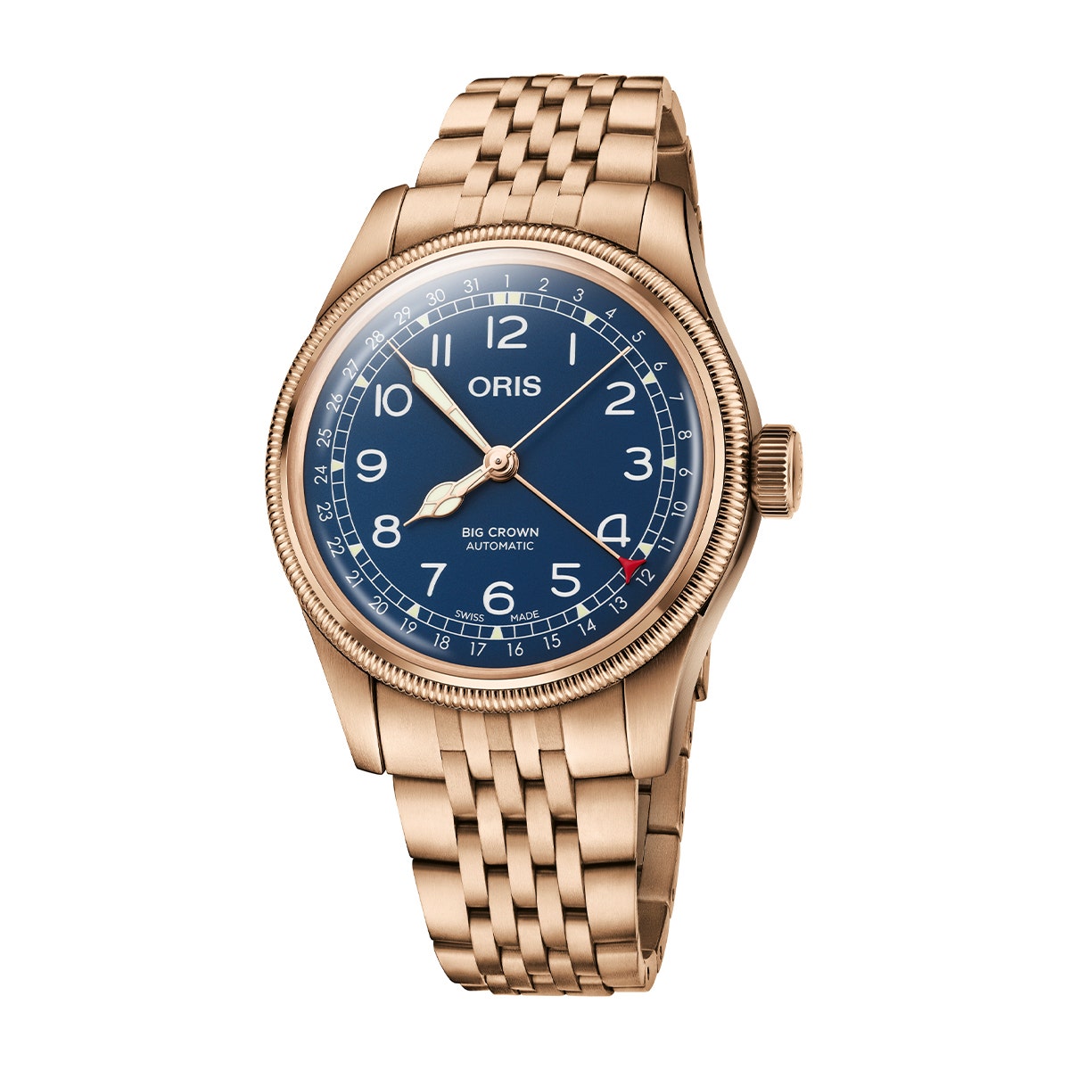Oris Men's Big Crown Pointer Date Automatic Bronze Watch with Blue Dial