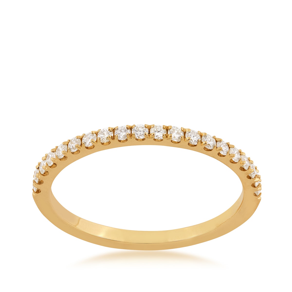 yellow gold diamond band
