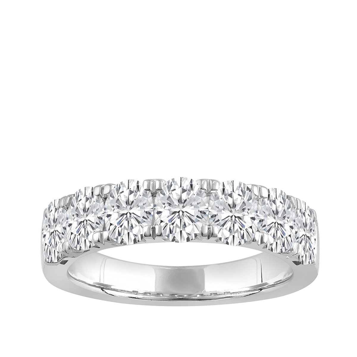 white gold oval diamond anniversary ring