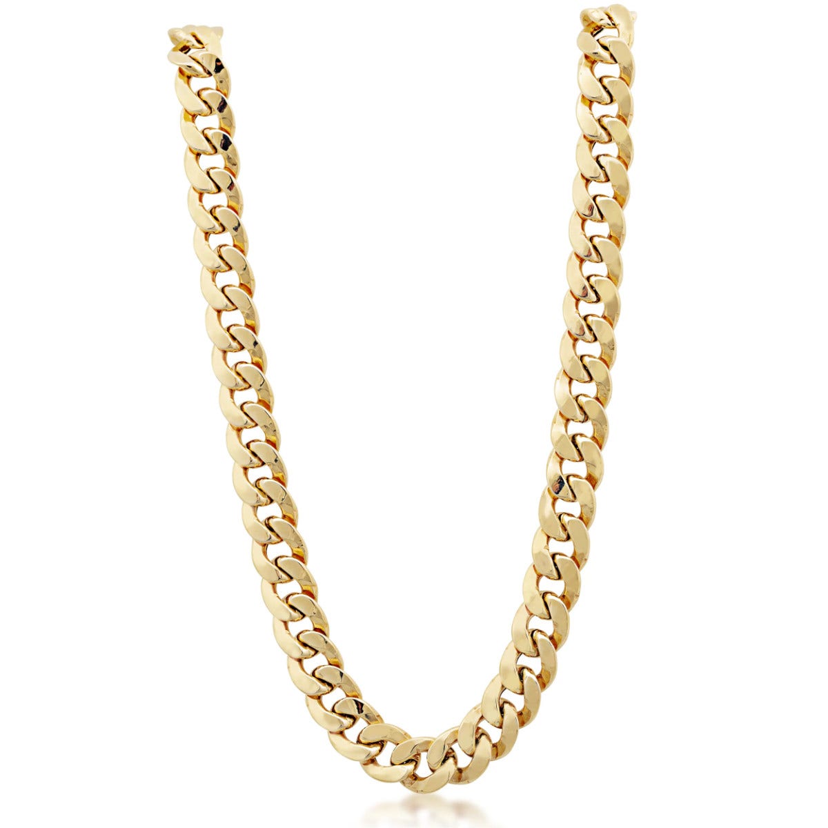 gold Miami Cuban chain necklace