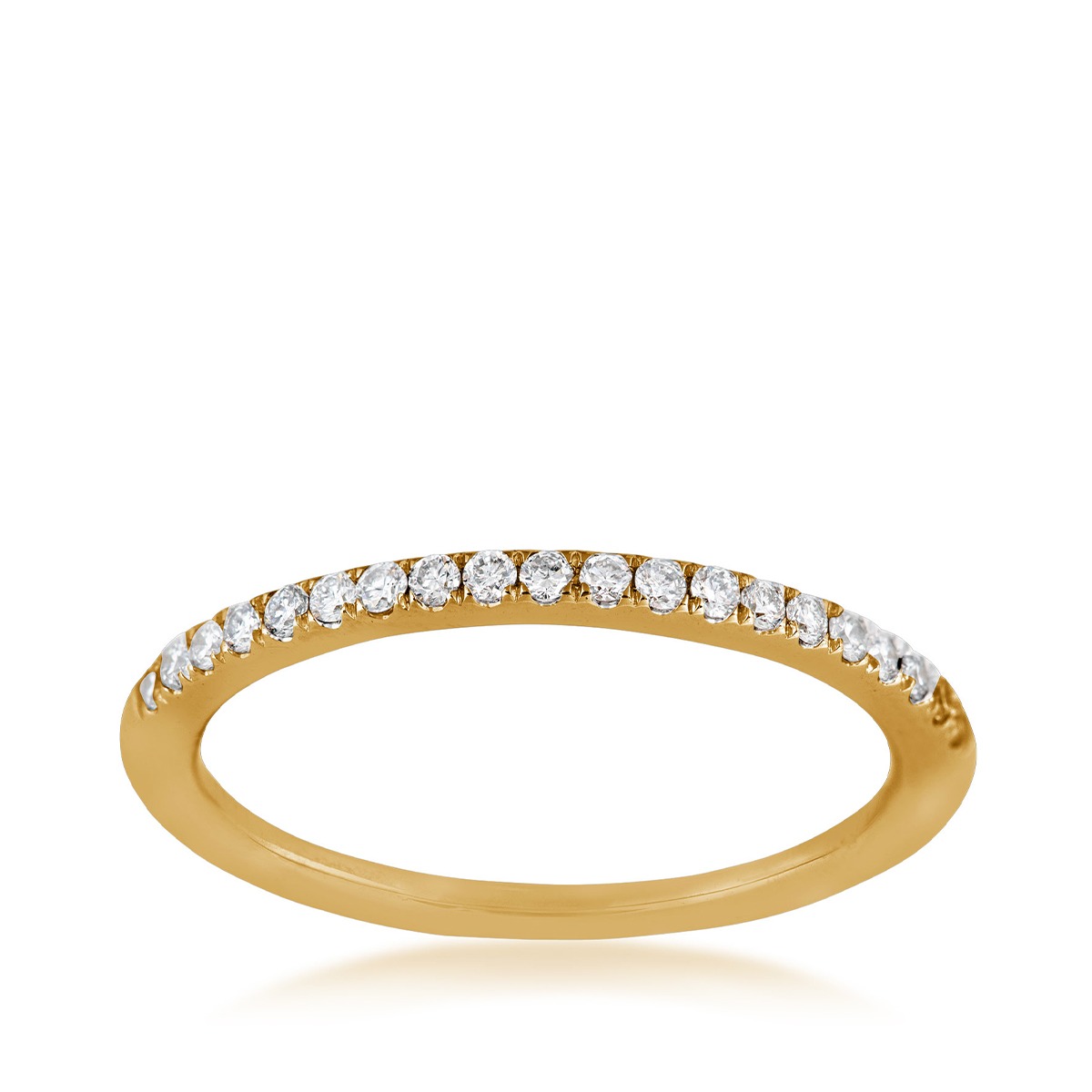 1/7 ct. tw. Ladies Diamond Prong Band in 14K Yellow Gold