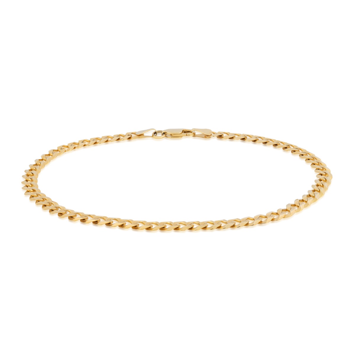 4.75MM 9" Solid Curb Chain Bracelet in 10K Yellow Gold