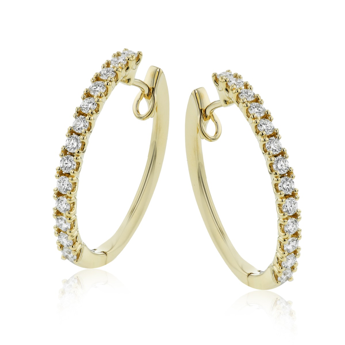 Simon G. 3/4 ct. tw. Diamond Hoop Earrings in 18K Yellow Gold