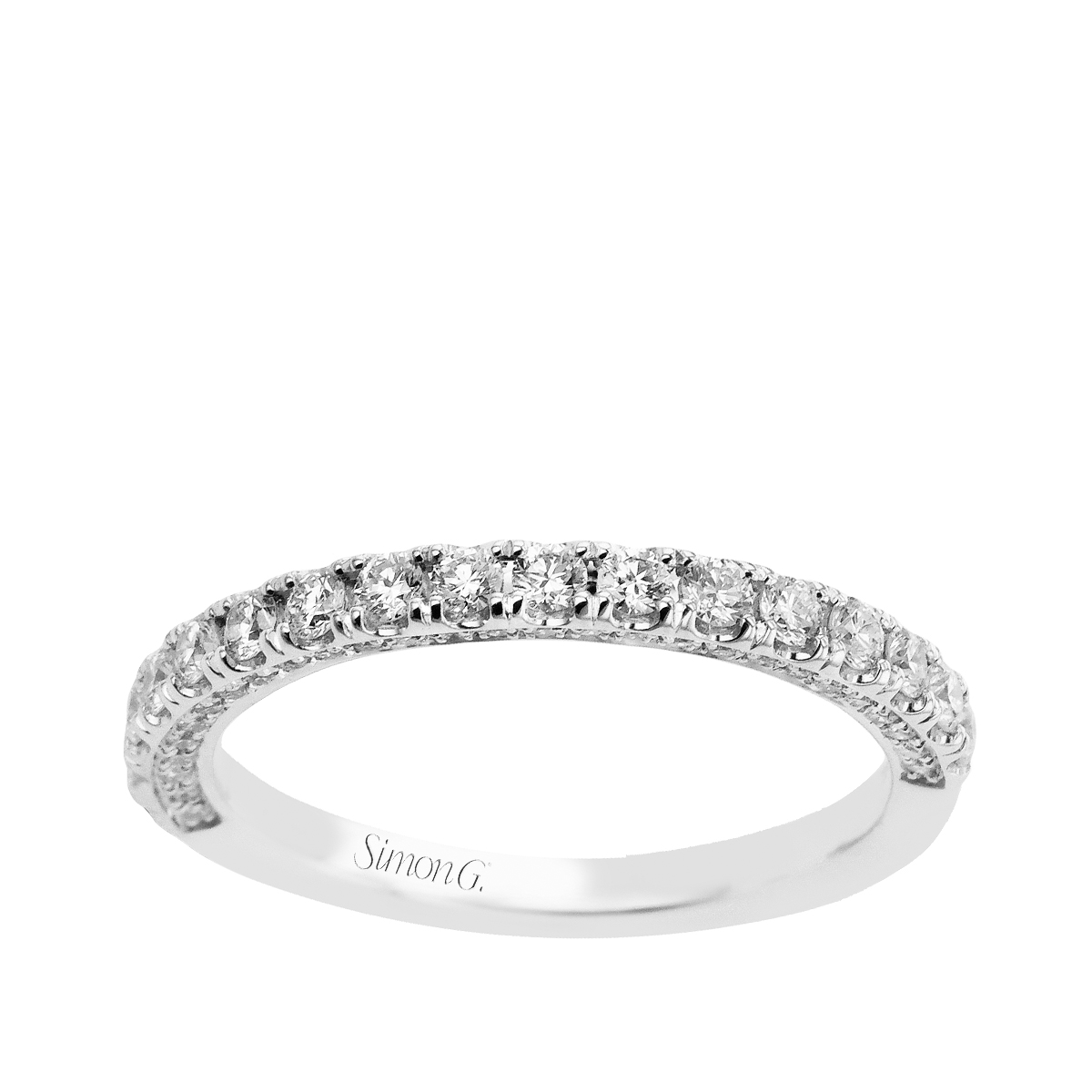 18K white gold 1/2 ct. tw. round diamond Simon G. anniversary band
