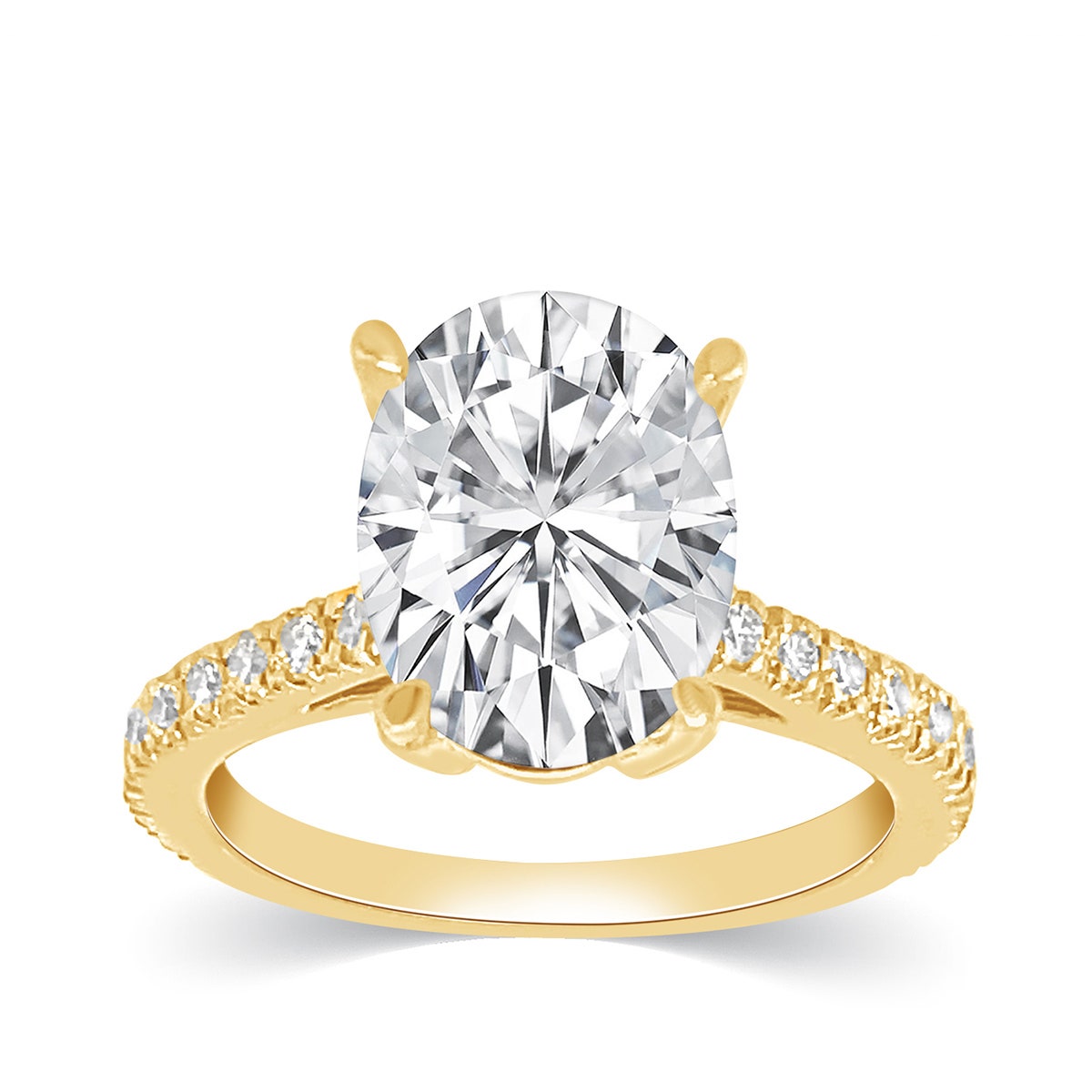 yellow gold oval diamond engagement ring