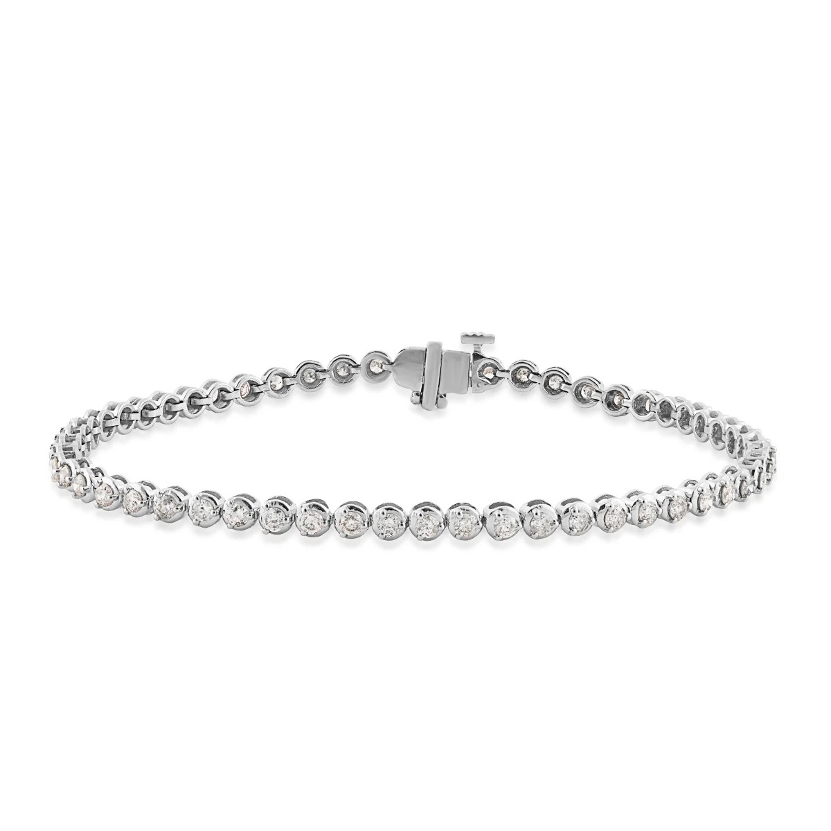 2 ct. tw. Round Diamond 7" Tennis Bracelet in 10K White Gold