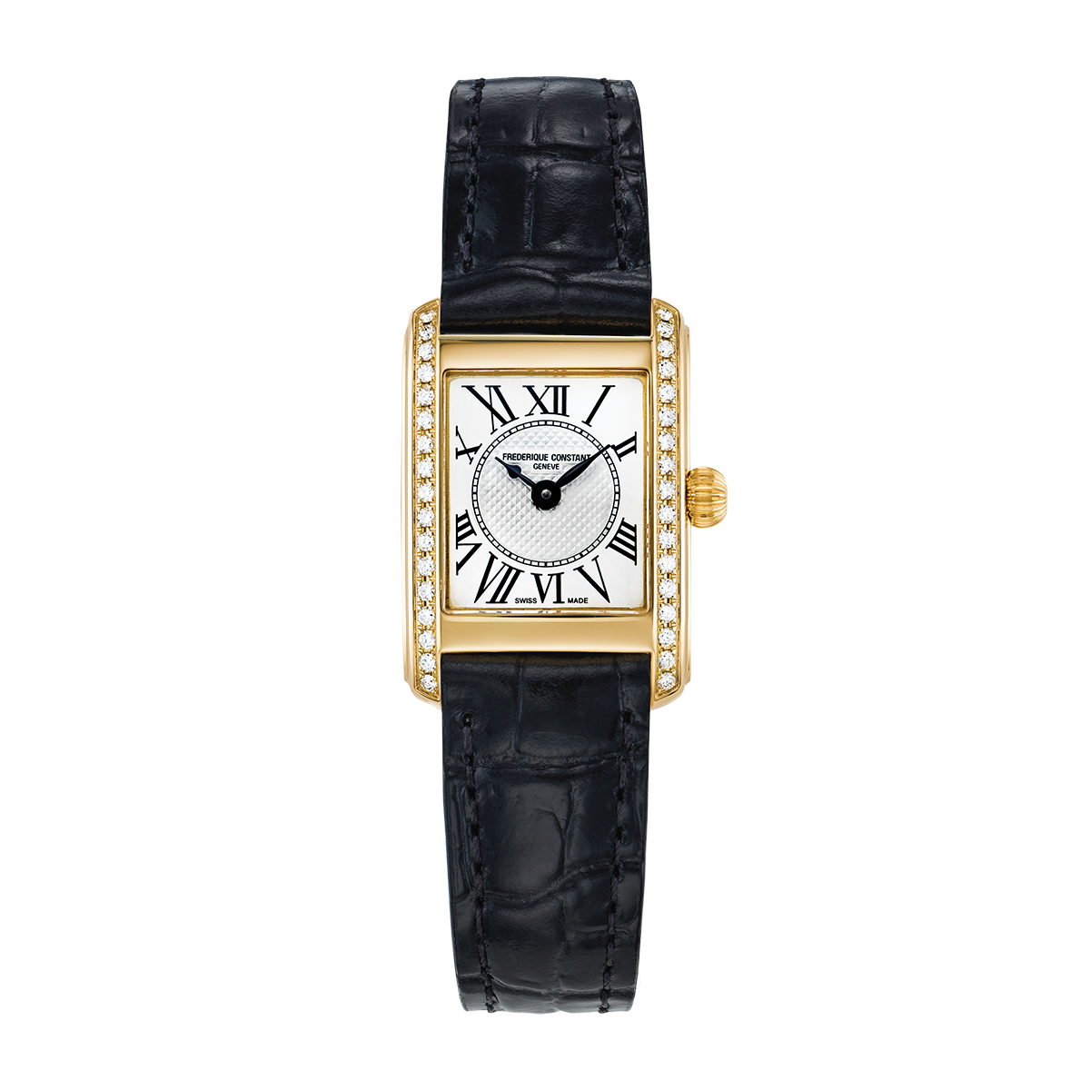 Gold-tone stainless steel 3/8 ct. tw. diamond white dial ladies' Frederique Constant quartz watch