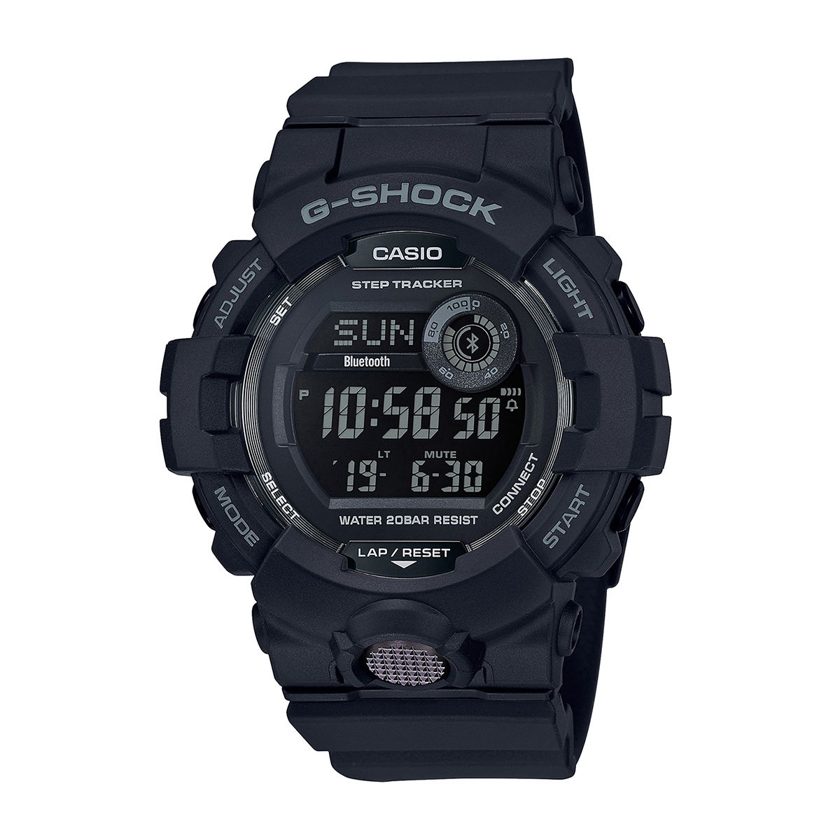 G-Shock Men's Move Digital Black Stainless Steel Watch with Black Dial & Resin Strap
