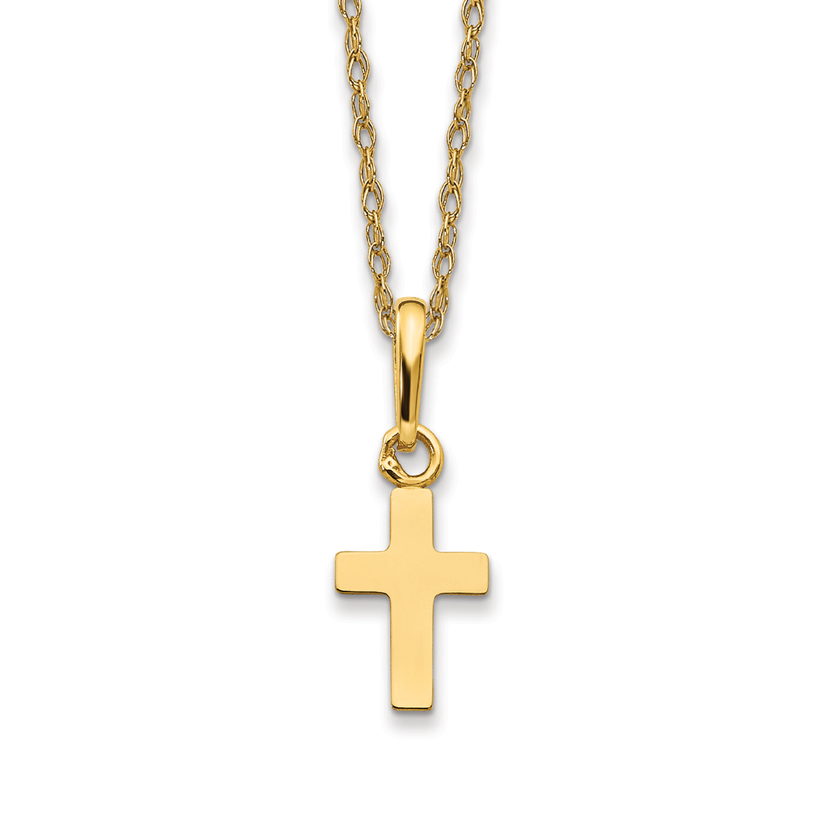 Children's Madi K Cross Pendant in 14K Yellow Gold