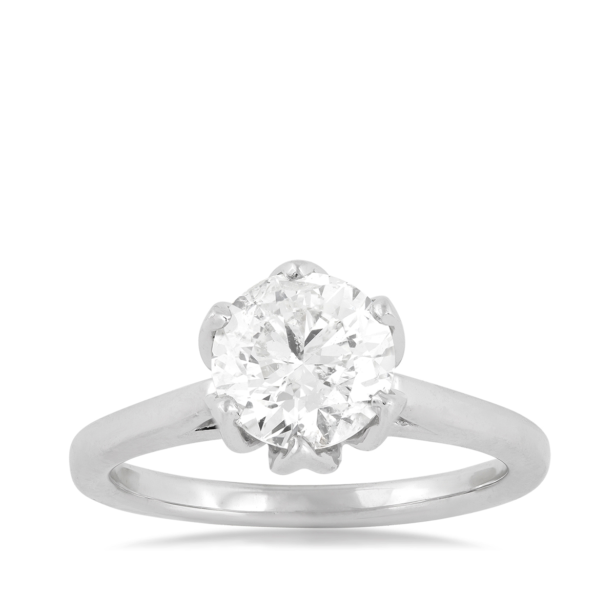Noventa 2 ct. tw. Round Diamond Solitaire Engagement Ring in 14K White Gold