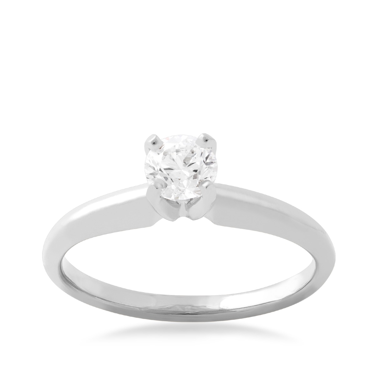 Adamante 1/2 ct. tw. Lab Grown Round Brilliant Diamond Solitaire Engagement Ring in 14K White Gold