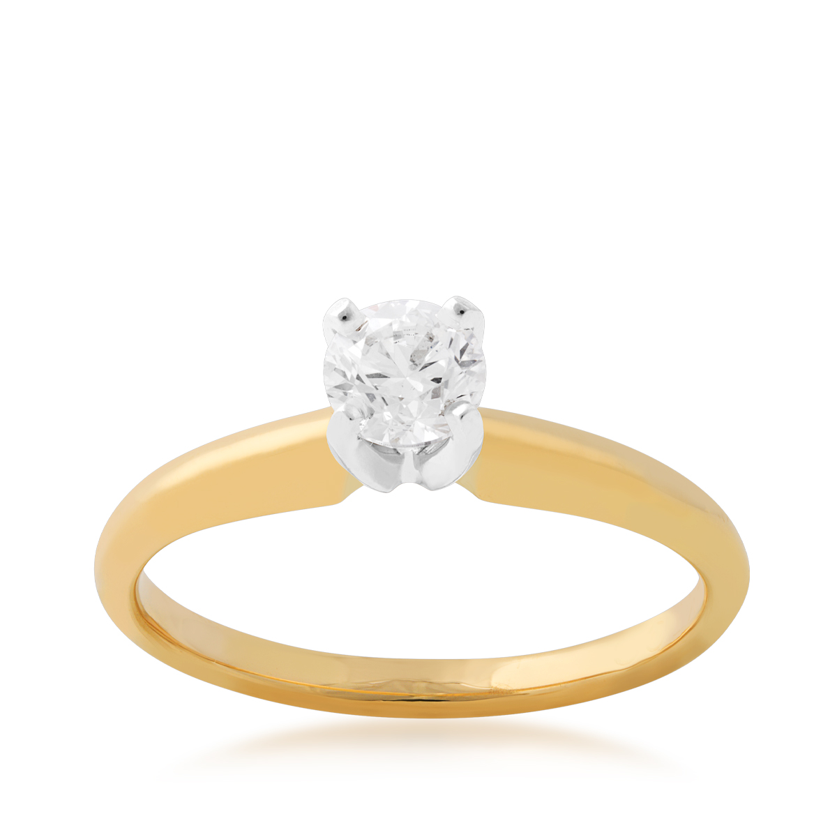 14K yellow gold Adamante 1/2 ct. tw. lab-grown round brilliant diamond solitaire engagement ring