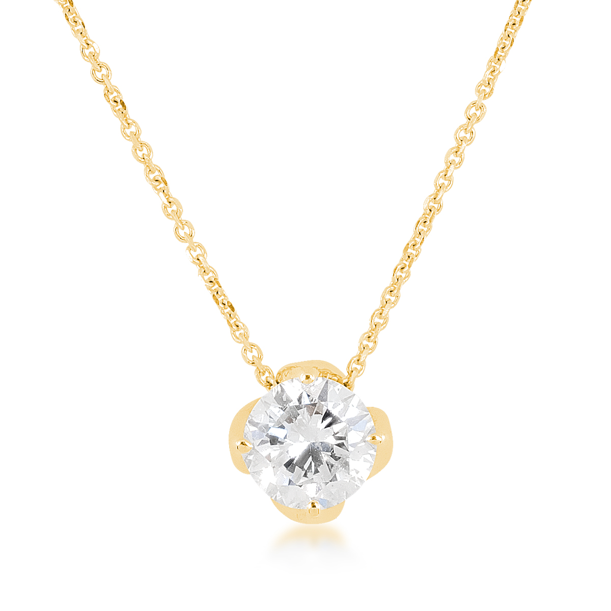 Canadian Rocks 1 ct. tw. Round Brilliant Solitaire Pendant in 14K Yellow Gold