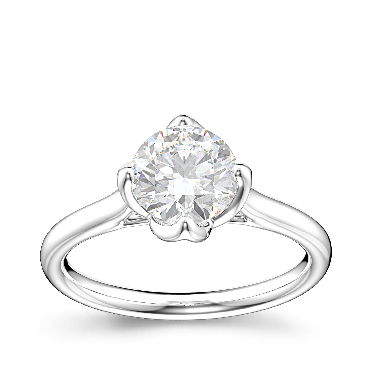 Canadian Rocks 1-1/2 ct. tw. Round Brilliant Diamond Solitaire Engagement Ring in 14K White Gold