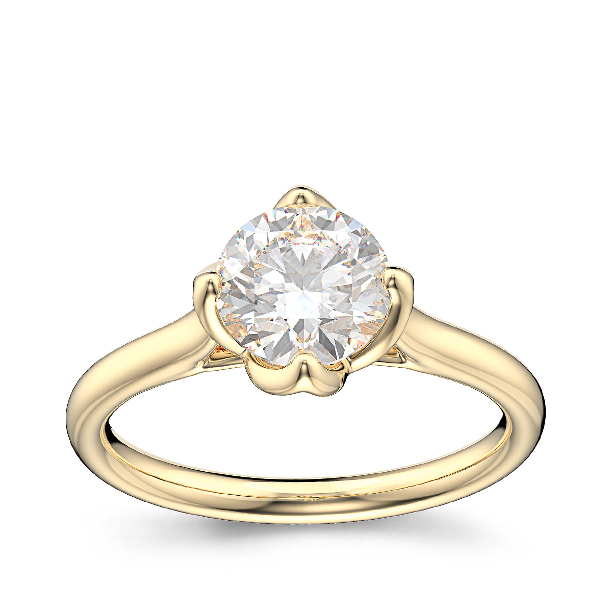 Canadian Rocks 1-1/2 ct. tw. Round Brilliant Diamond Solitaire Engagement Ring in 14K Yellow Gold