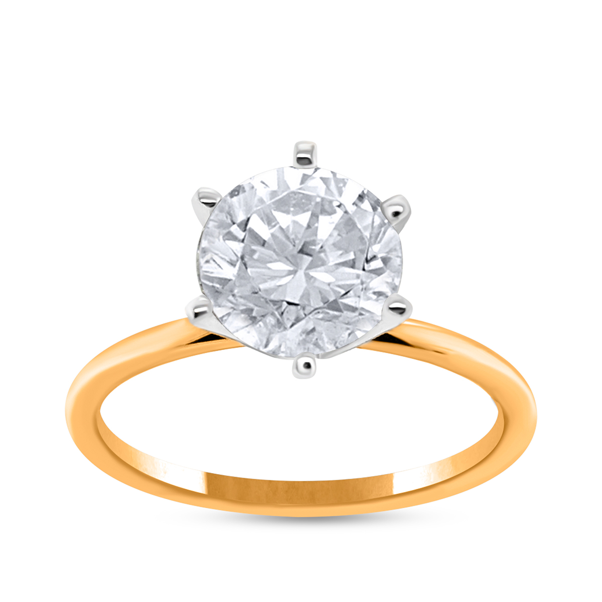 Premier Natural 1-1/2 ct. tw. Round Brilliant Diamond Solitaire Engagement Ring in 14K Yellow Gold