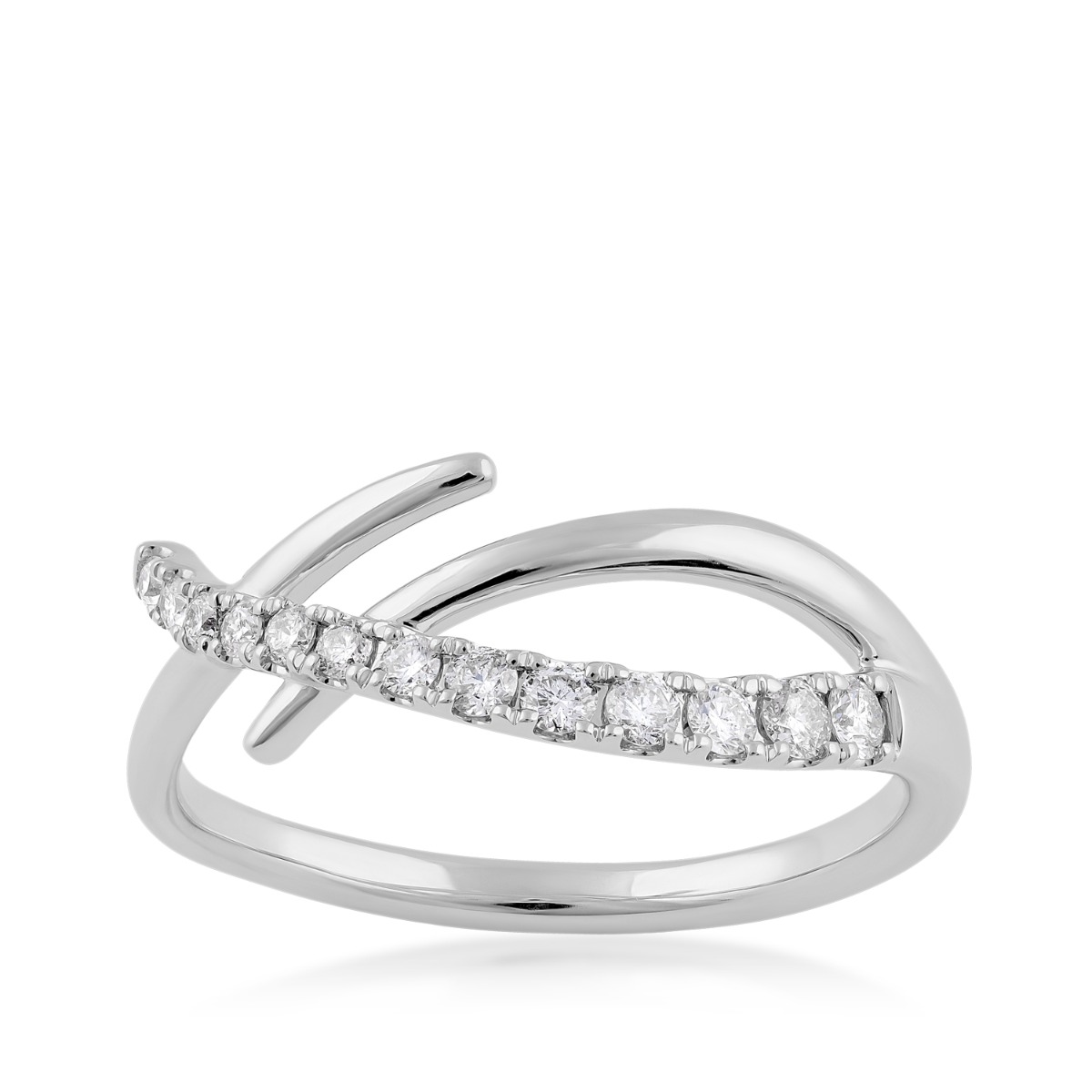Journey 1/4 ct. tw. Diamond Graduated Ring in 10K White Gold