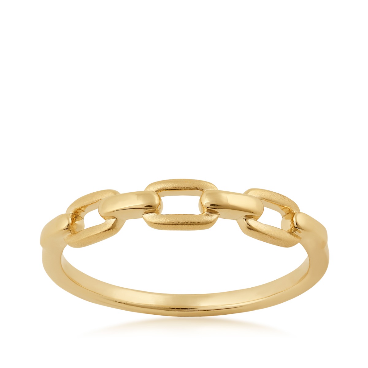 10K yellow gold paperclip ring