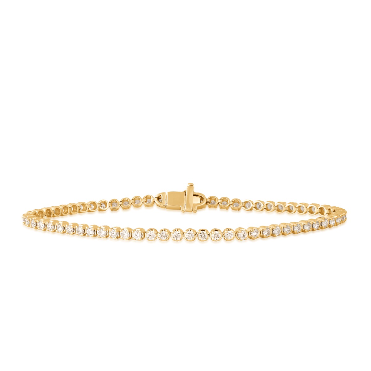 14K yellow gold Adamante 2 ct. tw. lab-grown diamond tennis bracelet