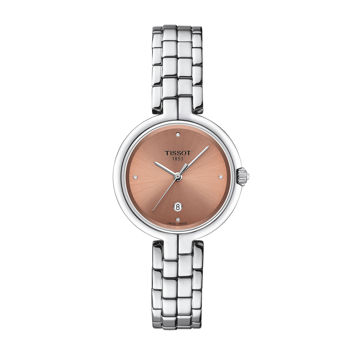 Tissot Ladies' Flamingo Quartz Stainless Steel Watch with Pink Dial