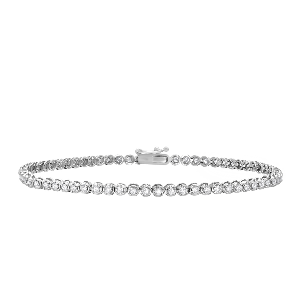 Adamante 1 ct. tw. Lab-Grown Diamond Tennis Bracelet in 10K White Gold