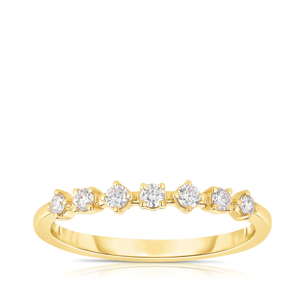 Perfect Match 1/5 ct. tw. Diamond Stackable Prong Ring in 14K Yellow Gold