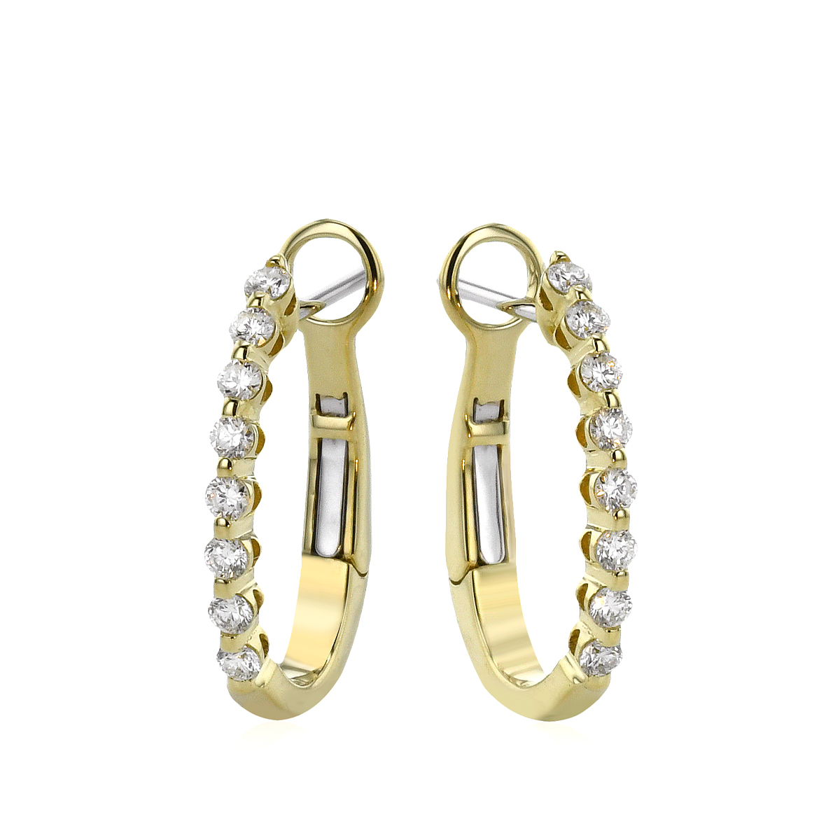 Simon G. 1/3 ct. tw. Diamond Hoop Earrings in 18K Yellow Gold