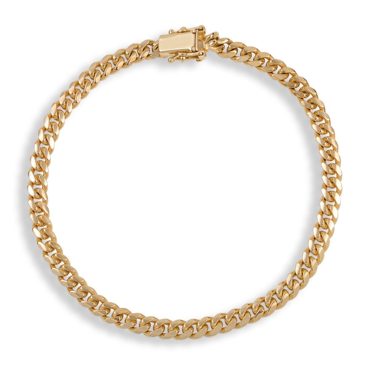 yellow gold Miami Cuban chain bracelet