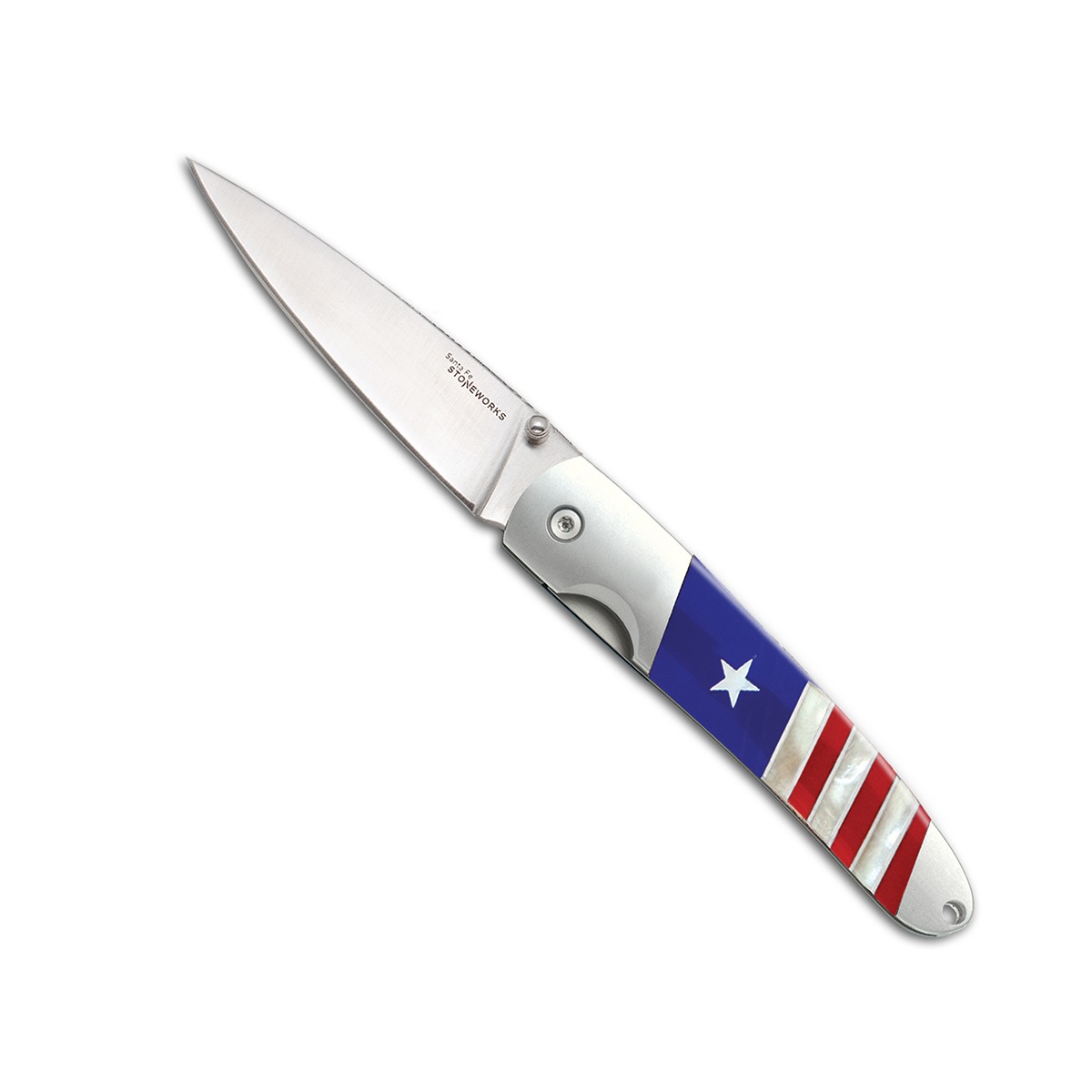 Sante Fe Stoneworks 4" Patriotic Liner Lock Pocket Knife