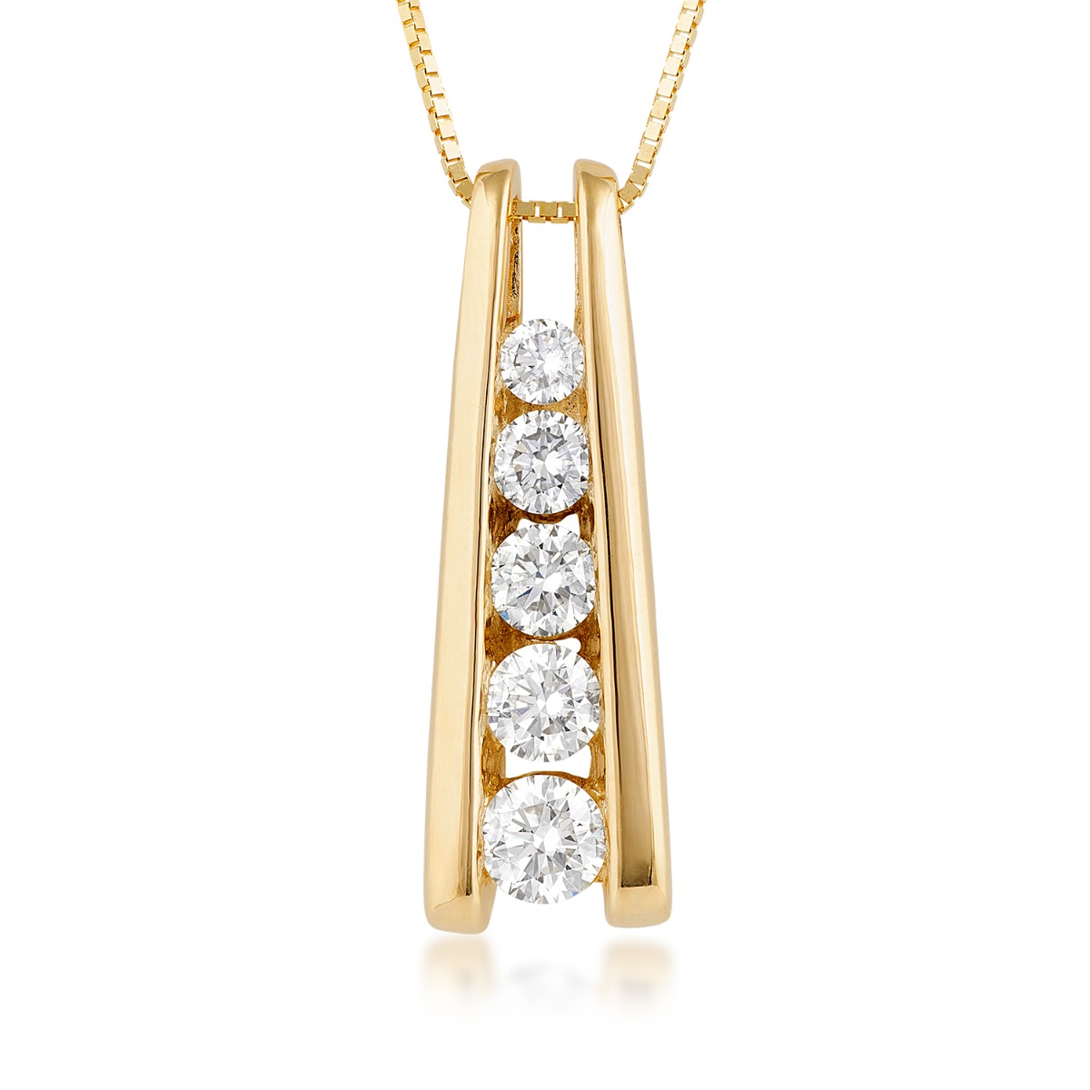 Sirena 1 ct. tw. Ladder Pendant in 14K Yellow Gold