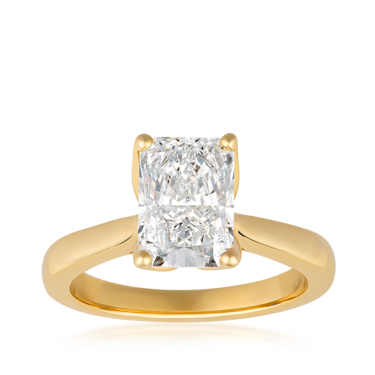 Adamante 2-3/4 ct. tw. Lab-Grown Radiant Cut Diamond Engagement Ring in 14K Yellow Gold