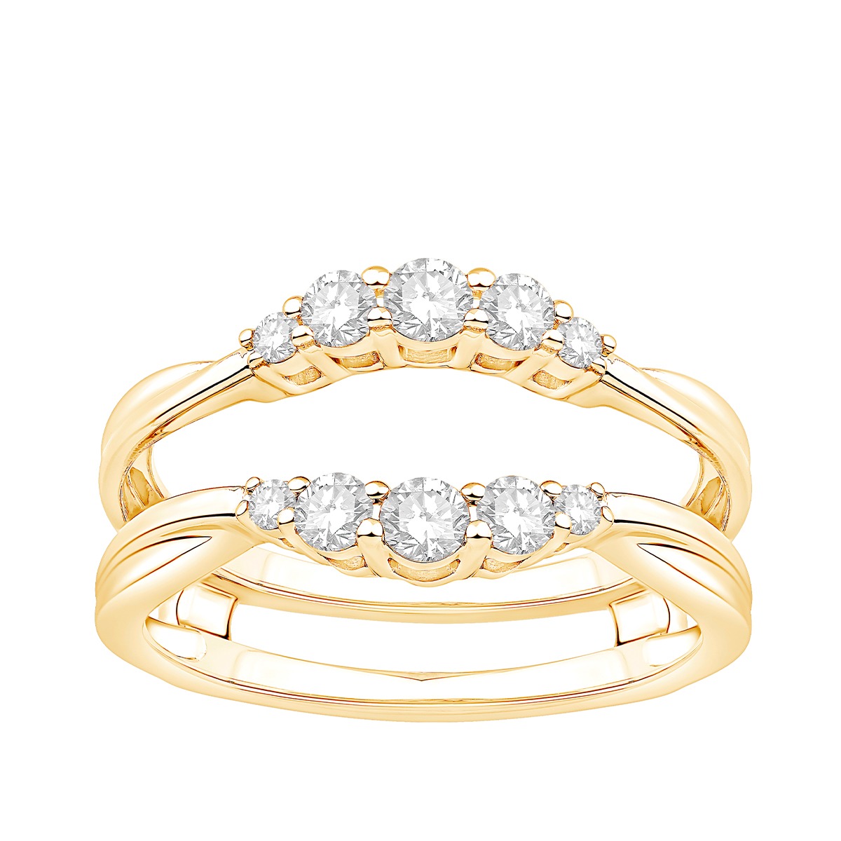 Adamante 1/2 ct. tw. Lab-Grown Round Diamond Ring Enhancer in 10K Yellow Gold