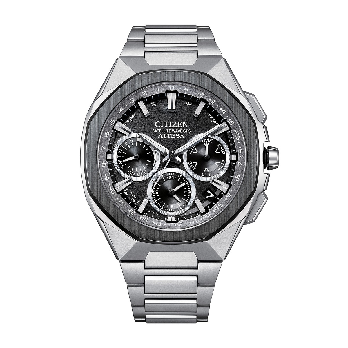 Citizen Men's Attesa Eco-Drive Titanium Watch with Black Dial