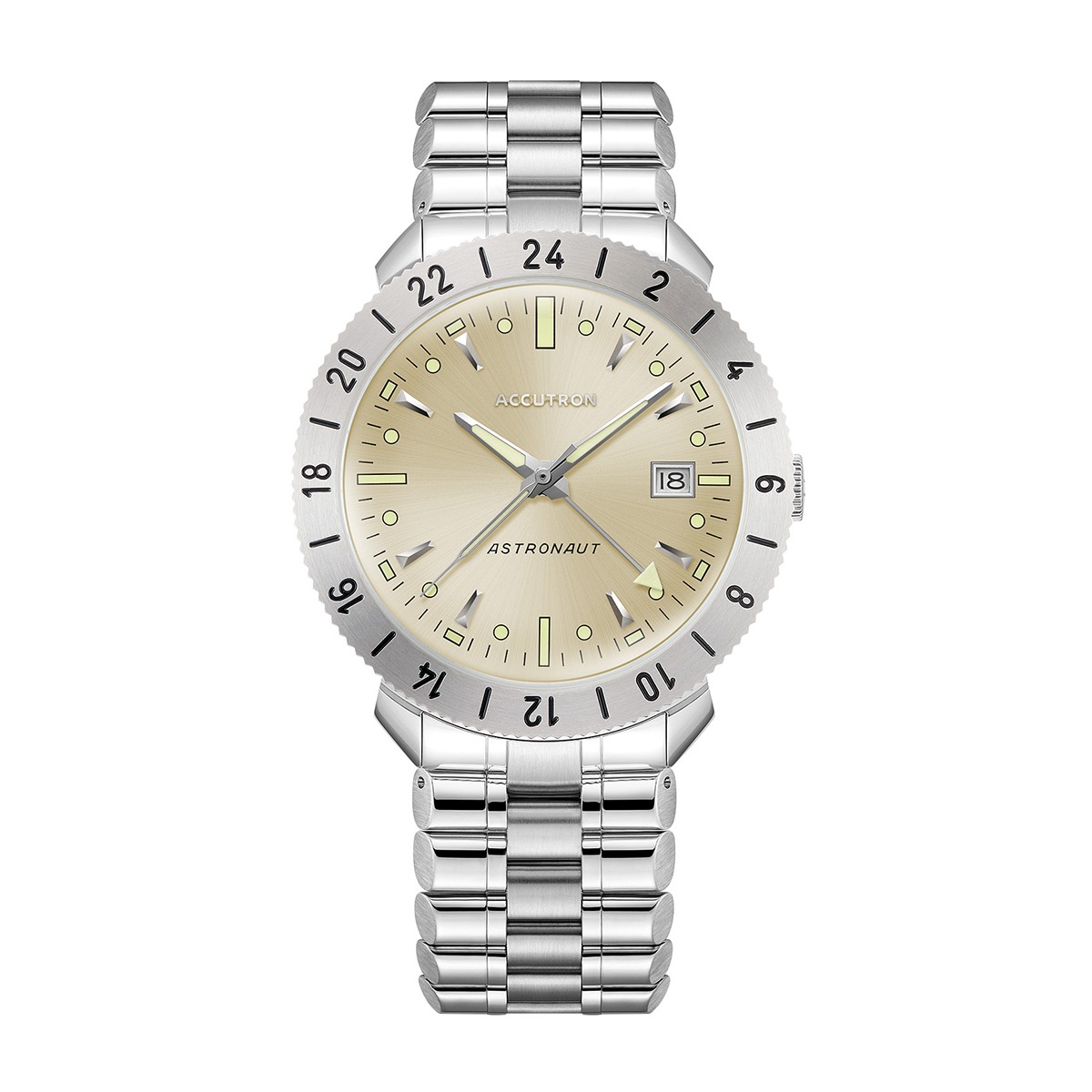 Accutron Men's Astronaut LTi Automatic Titanium Watch with White Dial