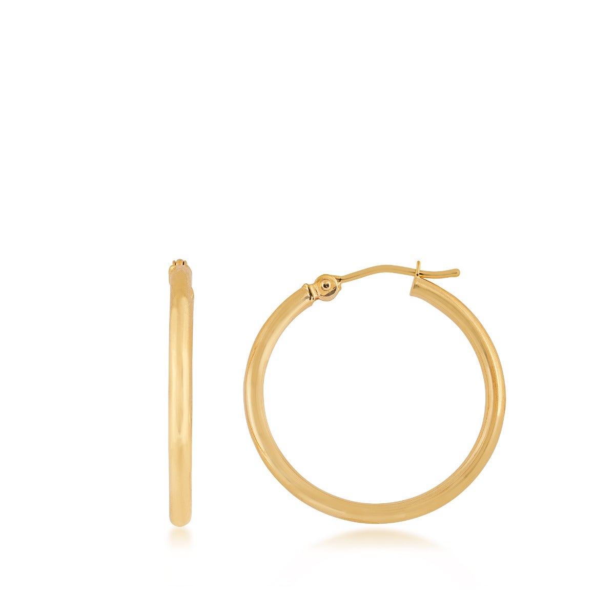yellow gold hoop earrings