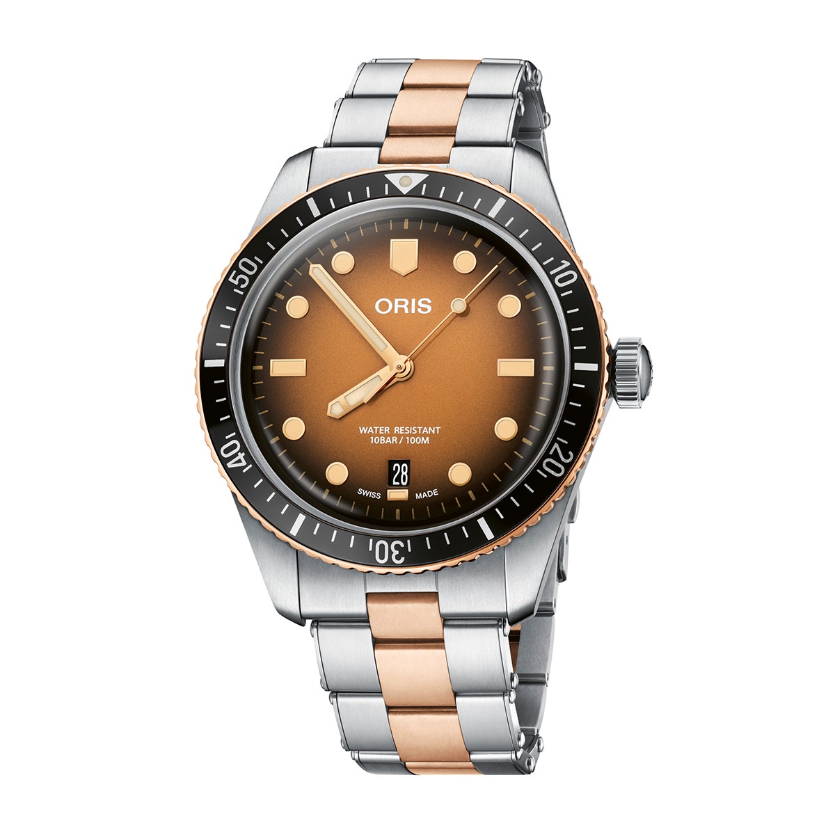 Oris Men's Divers Sixty-Five Automatic Stainless Steel & Bronze Watch with Brown Dial