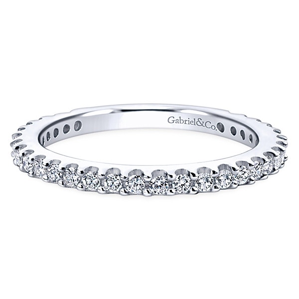 Gabriel & Co. .41 ct. tw. Round Diamond Wedding Band in 14K White Gold - WB4124W44JJ