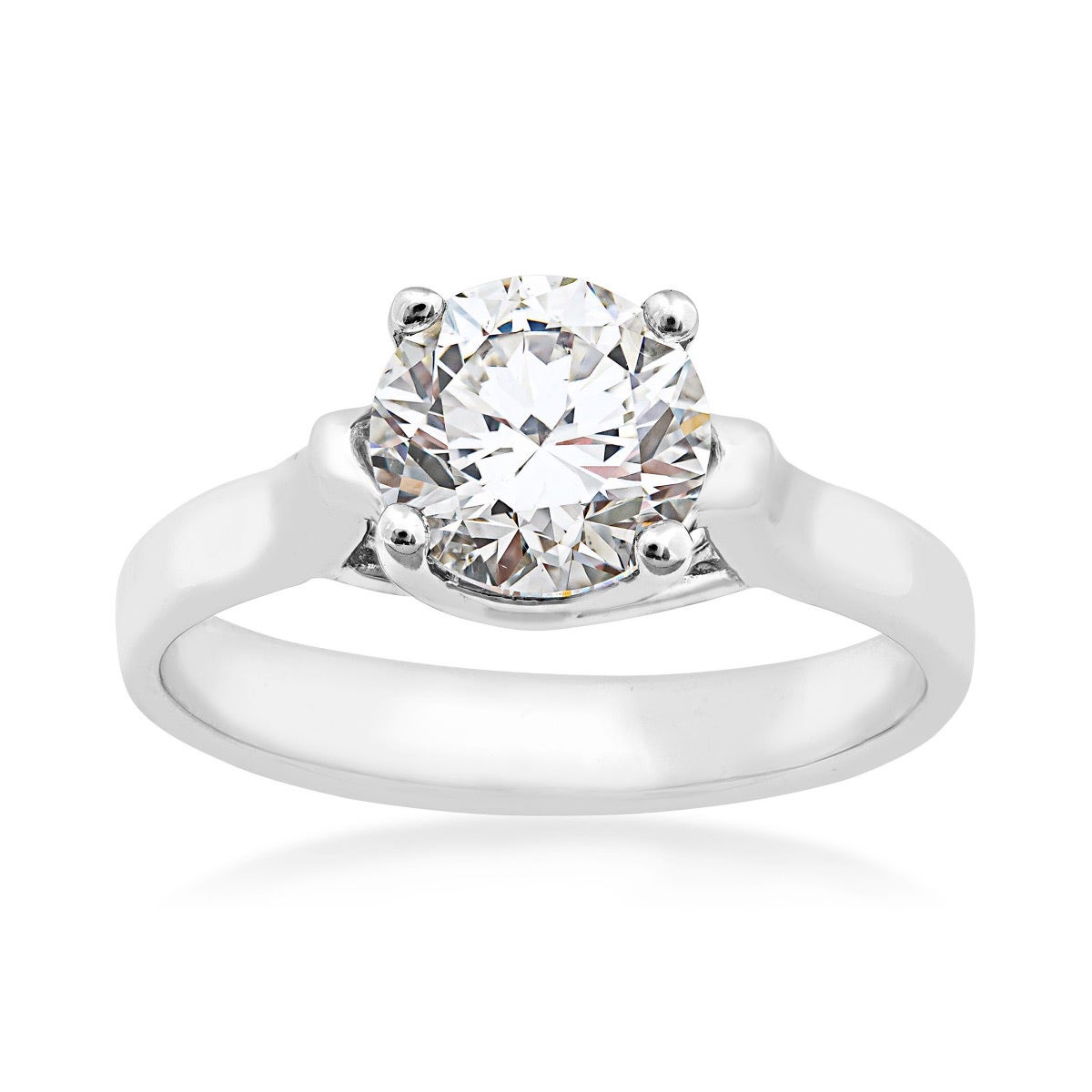 1-1/2 ct. tw. AAA Quality Round Brilliant Solitaire Engagement Ring in 14K White Gold - WHS1912D-1.5C