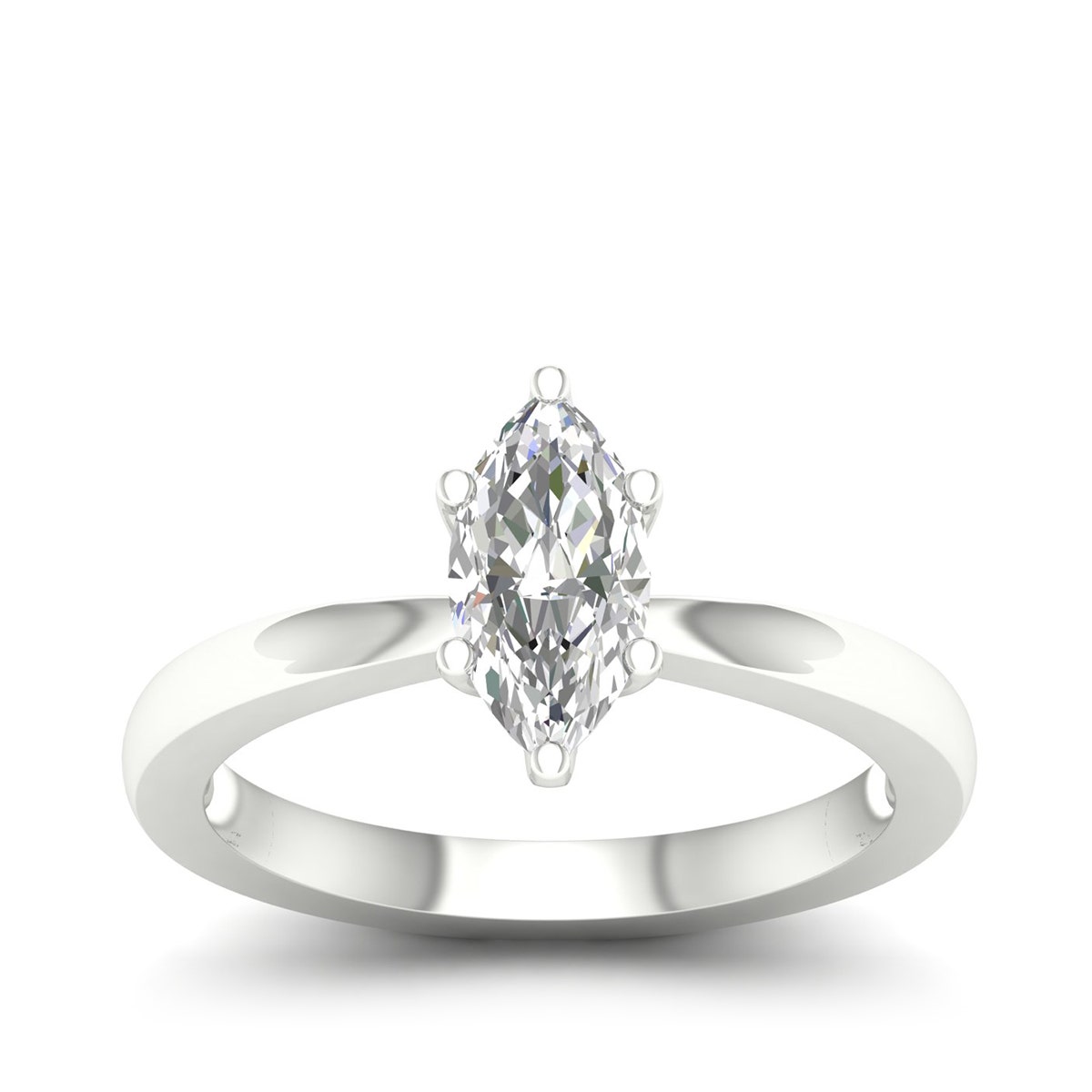 white gold marquise diamond solitaire engagement ring