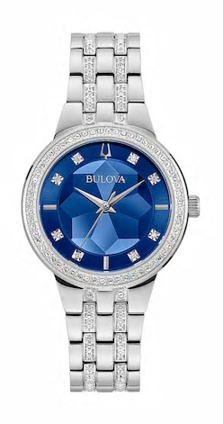 Bulova Ladies' Phantom Watch with Royal Blue Dial in Stainless Steel