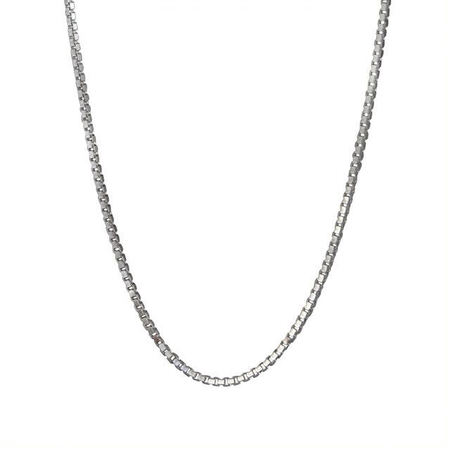 1.3MM 30" Box Chain in Sterling Silver - VEGD026-SS-30