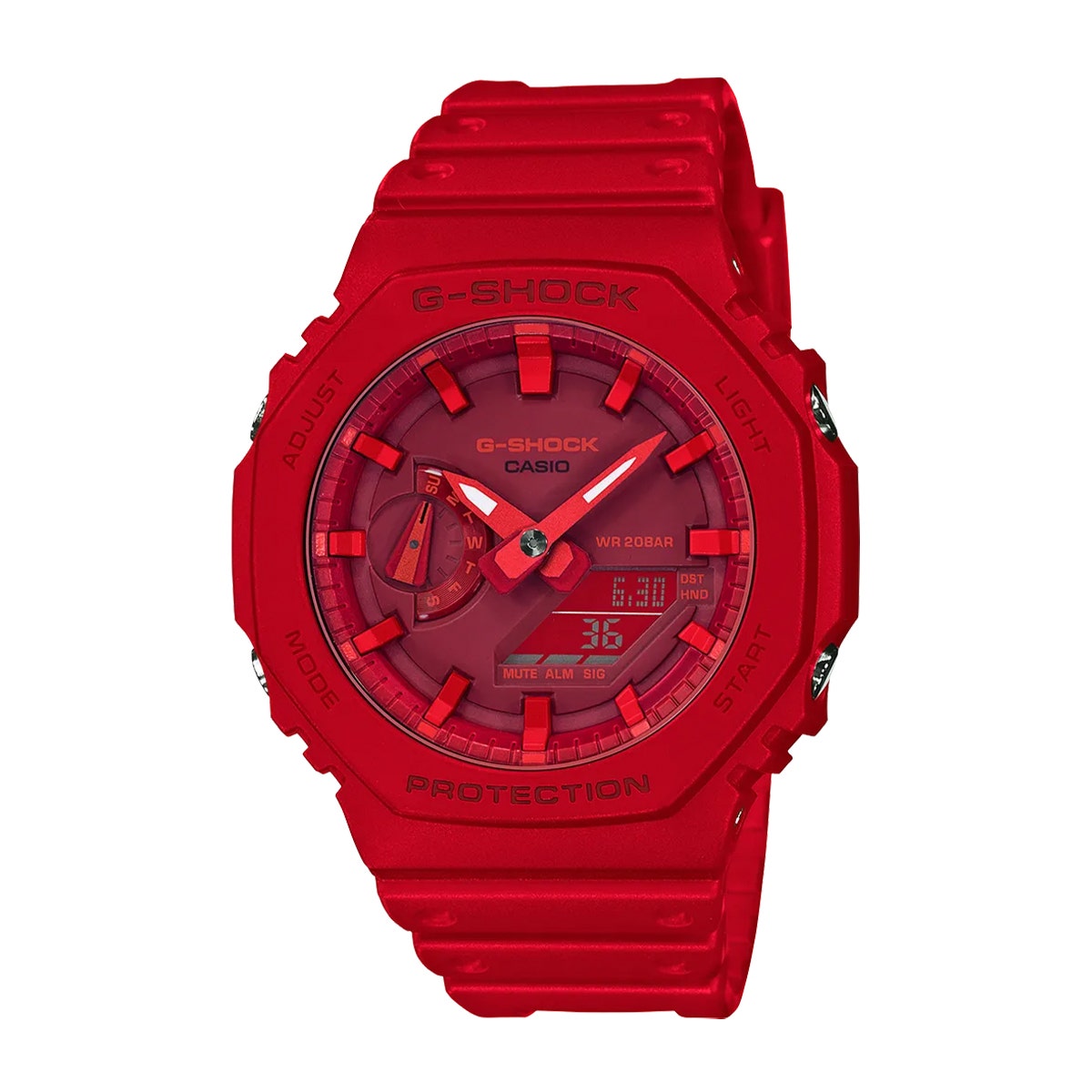 Red watch with red dial